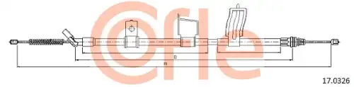 Трос ручного тормоза COFLE 92.17.0326
