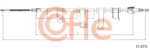 Трос ручного тормоза COFLE 92.17.2571