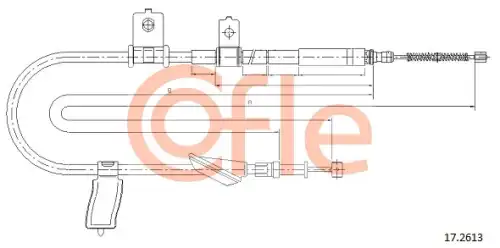 Трос ручного тормоза COFLE 92.17.2613