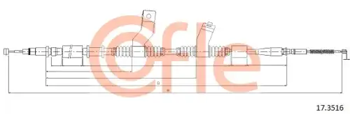 Трос ручного тормоза COFLE 92.17.3516