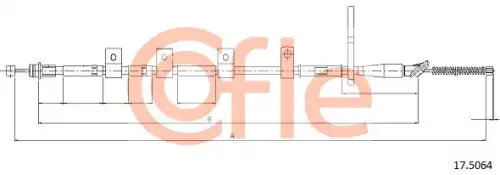 Трос ручного тормоза COFLE 92.17.5064