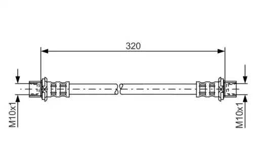 шланг тормозной! задний Toyota RAV4 II 1.8/2.0/2.0D 00-06 L=320 1 987 481 181 BOSCH
