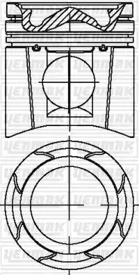поршень! d128 R6 MAN TGA дв.D2876 LF12/LF13 EURO3 02> 31-03570-000 YENMAK