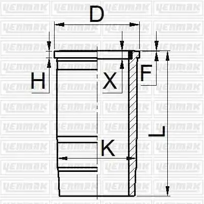 гильза цилиндра! d130 R6 DAF CF85/XF105 дв. MX300S/340S/375S 06> 51-05254-000 YENMAK