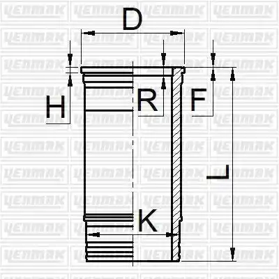 гильза! d127 H+F=7.9+0.8 R6 Omn Scania 112/113 дв.DS11.22 90-,DSC11.21/23/35/36 90- 51-05927-000 YENMAK