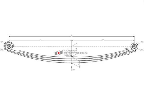 Рессора подвески ЧУСОВСКАЯ РЕССОРА 902703KZ-2902012