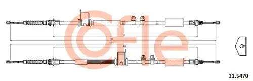 Трос ручного тормоза COFLE 92.11.5470