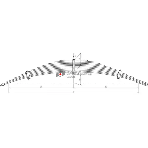 Рессора подвески ЧУСОВСКАЯ РЕССОРА 901211KZ-2912012