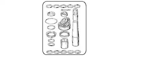 р/к шкворня! (мр) с подш. без масленок 38x50x250 Volvo F7/10/12/16 FL7/10 FH12/16 S11933 ERREVI