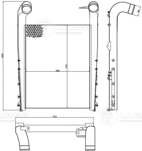 Интеркулер LUZAR LRIC 0914