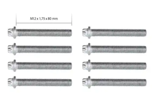 101187 КОМПЛЕКТ БОЛТОВ СУППОРТА KNORR M12 x 1,75 x 80mm FREENCO