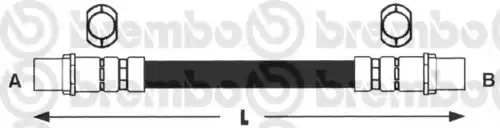 шланг тормозной передний! L270 Audi 100/A6 2.0/2.3/2.6/2.8/4.2/2.4/2.5 TDI 90-97 T85039 BREMBO
