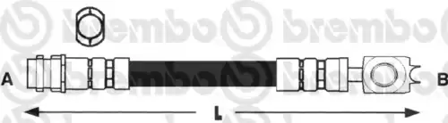 шланг тормозной передний! L450 Audi A3, Skoda Octavia, VW Bora/Golf all 96> T85028 BREMBO