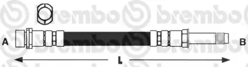 шланг тормозной передний! L410 BMW E46 1.6-2.8/1.8D-3.0D 98-04 T06012 BREMBO