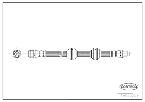 шланг тормозной задний!L=635 MB X164 GL320-GL500 06>/W164 ML280-ML500 05> 19035289 CORTECO