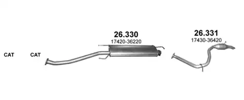Глушитель задняя часть 26331 POLMOSTROW
