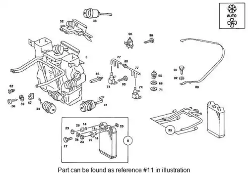 прокладка радиатора отопителя! MB W203 2.0 00-06 000 835 37 98