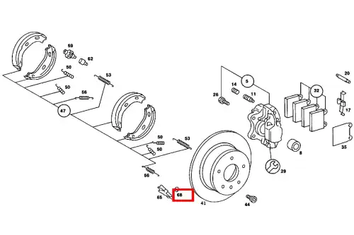 штифт! тормозной колодки MB 108 427 00 74