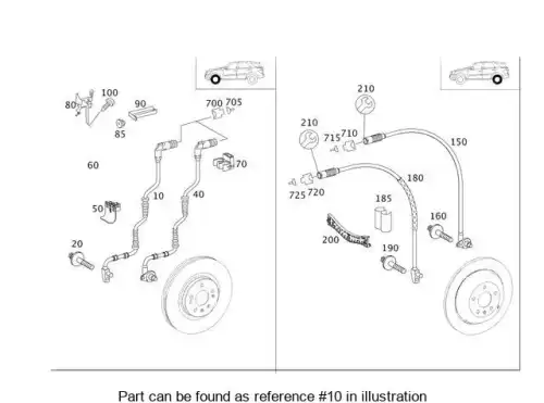 Датчик тормозных колодок MB 164 440 82 39 электронный