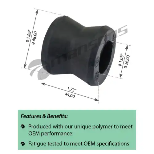 втулка амортизатора! (р) D 48.4/25.5x43.8 BPW 300.729 MANSONS