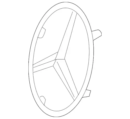 ЭМБЛЕМА МБ РЕШЕТКИ РАДИАТОРА 251 888 00 86 MB