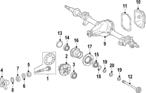 Гайка ступицы MB 9703560026