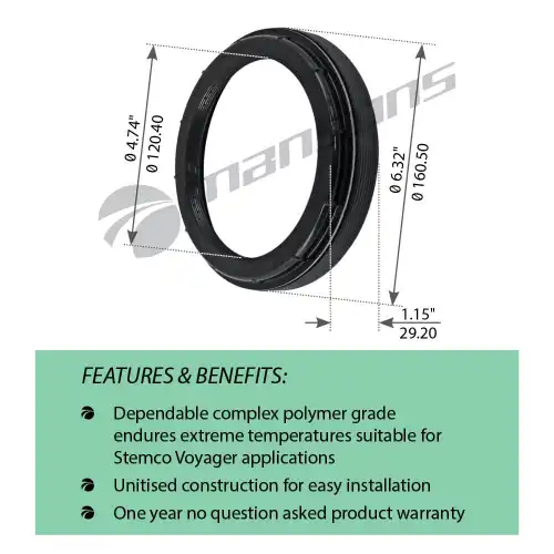 сальник ступицы! задней 120.4x160.5x29.2mm с крышкой ступицы FRL, INTERN, VOLVO VN 330.002ST MANSONS