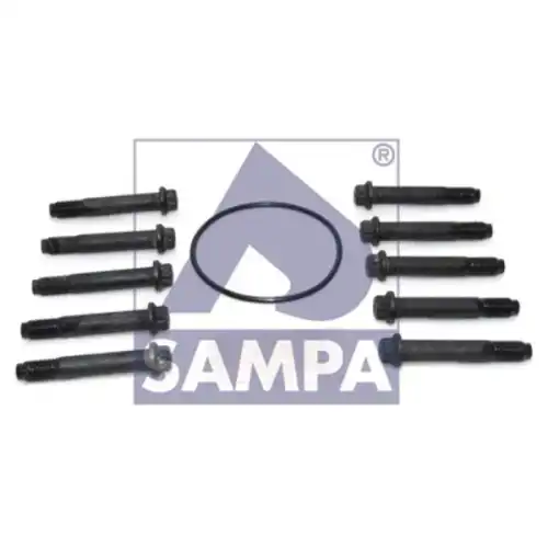 к-т болтов крепления торм. диска! болты M12x1.5x75, кольцо упл., смазка SAF 075.618 SAMPA