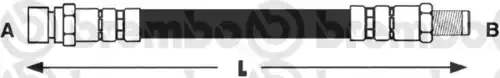 ШЛАНГ ТОРМОЗНОЙ ЗАДНИЙ R,L T 71 006 BREMBO
