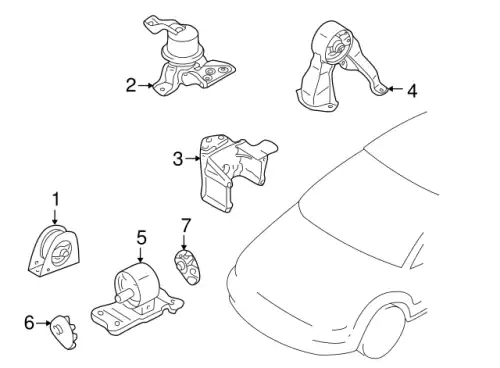 Подушка крепления двигателя MITSUBISHI MR554746