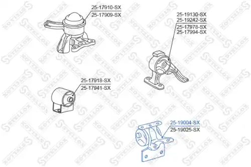 Подушка крепления двигателя STELLOX 25-19004-SX