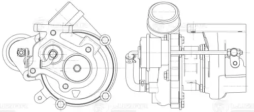 турбокомпрессор! тип K03 Fiat Ducato 2.3TD 06> LAT 1680 LUZAR