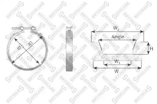 Хомут глушителя STELLOX 82-01098-SX
