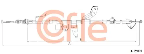 Трос ручного тормоза COFLE 92.1.TY001