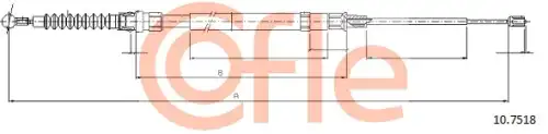 Трос ручного тормоза COFLE 92.10.7518