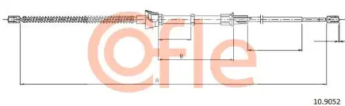 Трос ручного тормоза COFLE 92.10.9052