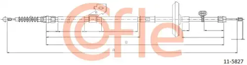 Трос ручного тормоза COFLE 92.11.5827