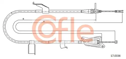 Трос ручного тормоза COFLE 92.17.0336