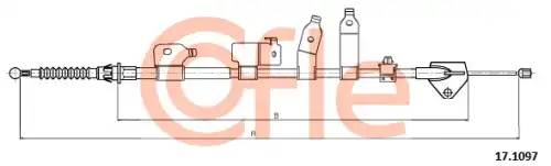 Трос ручного тормоза COFLE 92.17.1097
