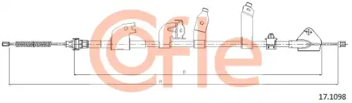 Трос ручного тормоза COFLE 92.17.1098