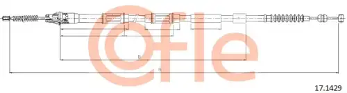 Трос ручного тормоза COFLE 92.17.1429