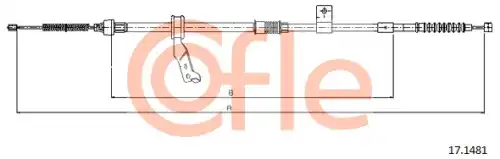 Трос ручного тормоза COFLE 92.17.1481