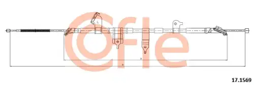 Трос ручного тормоза COFLE 92.17.1569