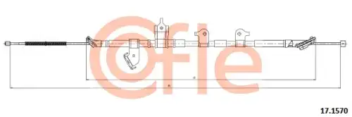 Трос ручного тормоза COFLE 92.17.1570