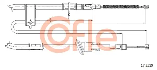 Трос ручного тормоза COFLE 92.17.2519