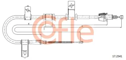 Трос ручного тормоза COFLE 92.17.2541