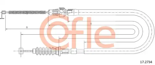 Трос ручного тормоза COFLE 92.17.2734