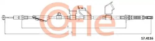 Трос ручного тормоза COFLE 92.17.4116