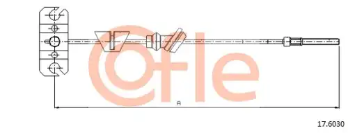 Трос ручного тормоза COFLE 92.17.6030