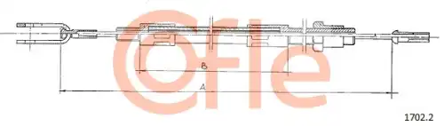 Трос сцепления COFLE 1702.2